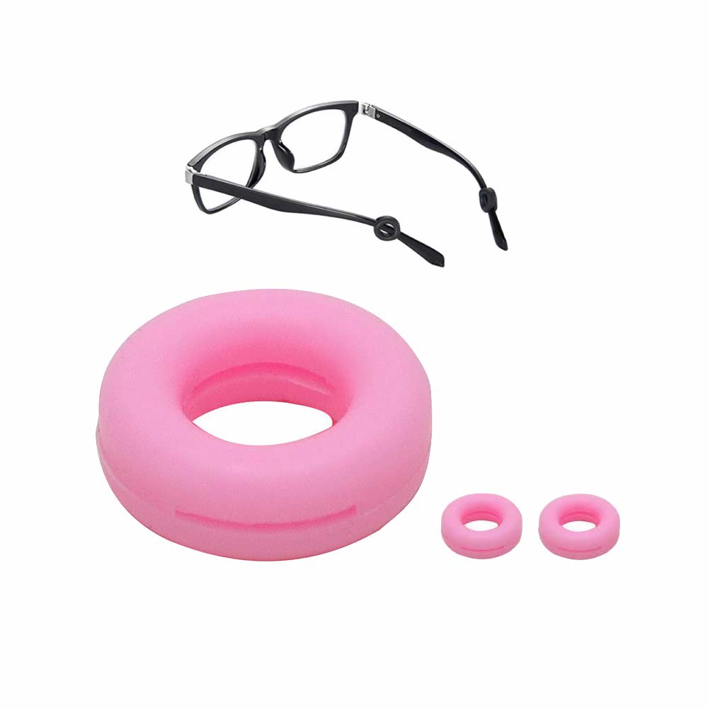 1 Pasang [ Pink ] Pengait Kacamata Silikon - Anti Slip - Earhook Silicone - Penahan Hijab Style - KP862