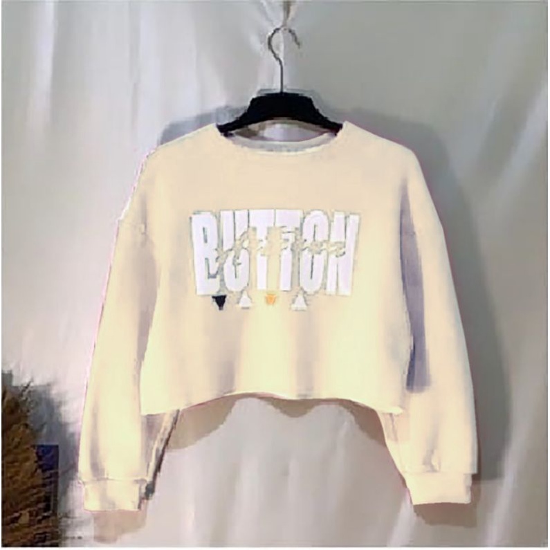 GSC - BUTTON CROOPE SWEATER / SWEATER CROOP WANITA TERBARU / Sweater OBLONG Wanita