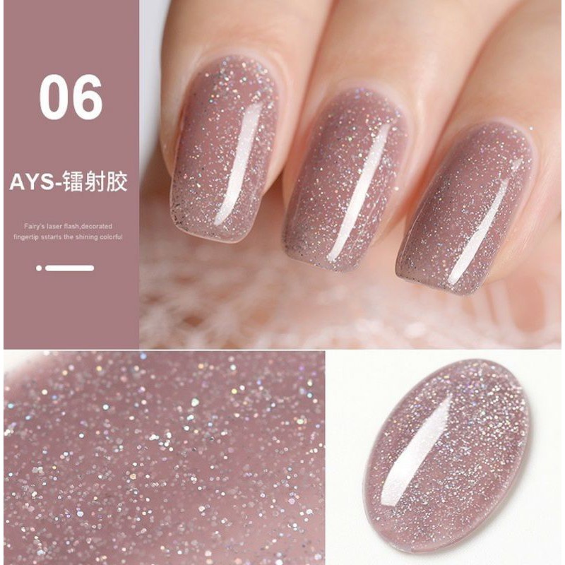 AS AYS Glitter Nail Gel Polish 15ml / Kutek Gel AS Glitter / GlitterGel Polish / Glitter Gel Polish AS AYS