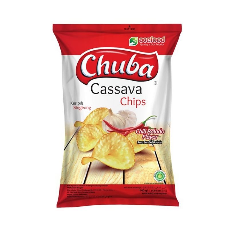 CHUBA cassava chips balado / rumput laut / BBQ  140 gram