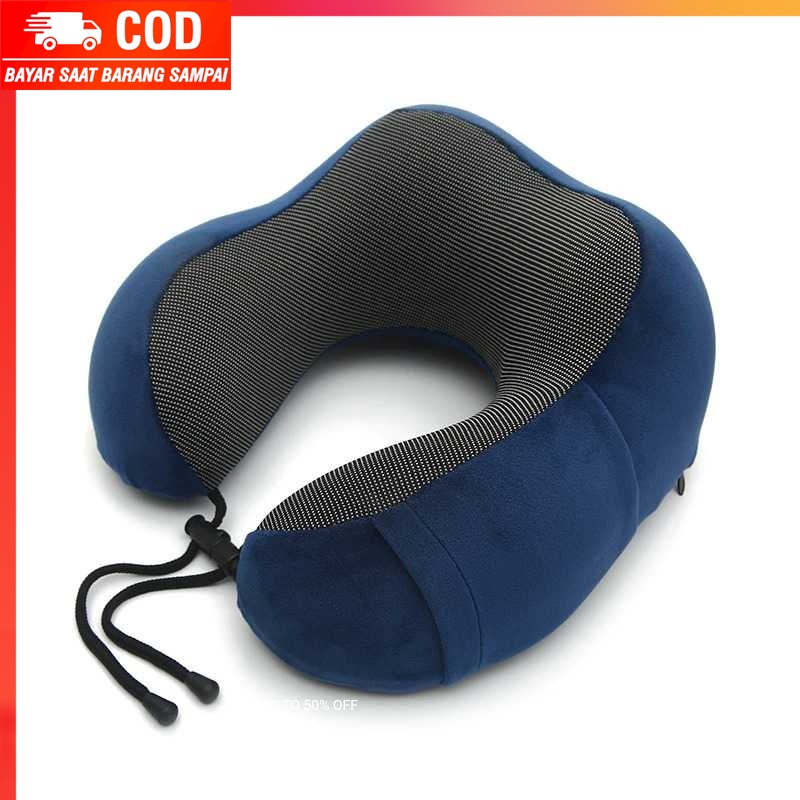 (100% BARANG ORI) Bantal Leher U-Shape Foldable Travel Neck Pillow - SER43