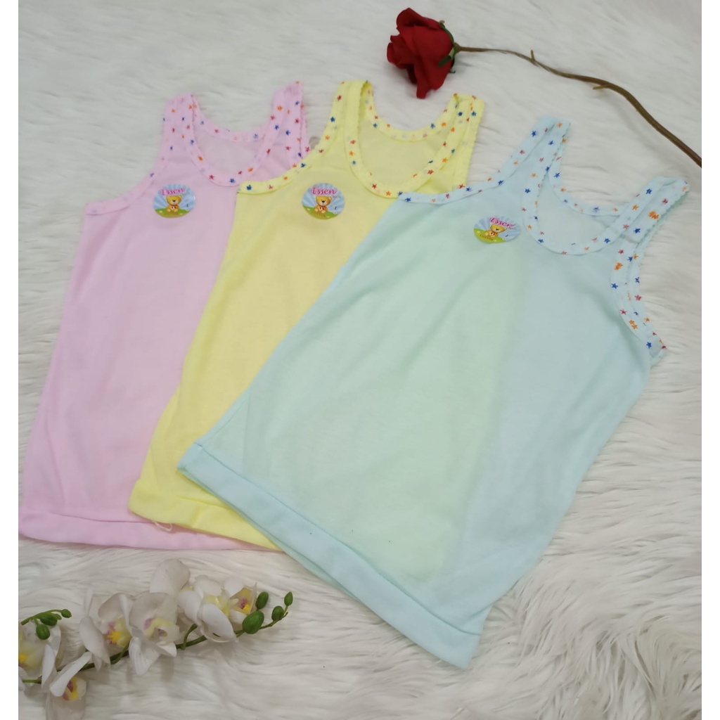 Singlet Bayi Kaos Dalam Anak / Baju Singlet Kaos Dalam Anak Bayi Motif Dan Polos/Essen Kids511-WARNA BINTANG
