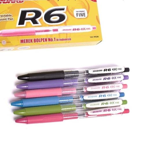 

♠ STANDARD PEN R6 BLACK / 12 PCS - Hitam ♛