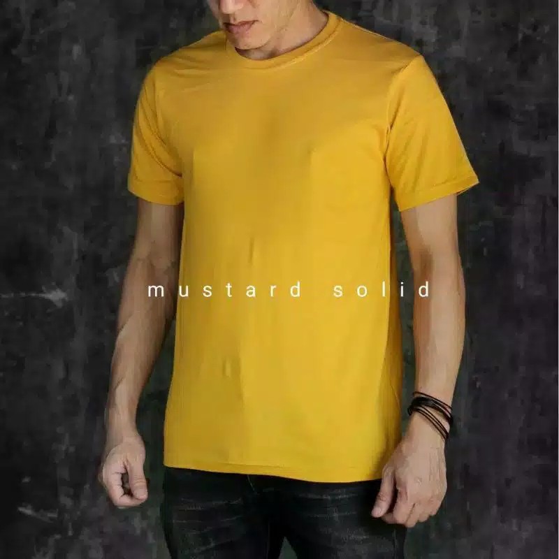 KAOS POLOS COTTON COMBED 30S Kuning / cotton combed / unisex / baju pria / baju wanita