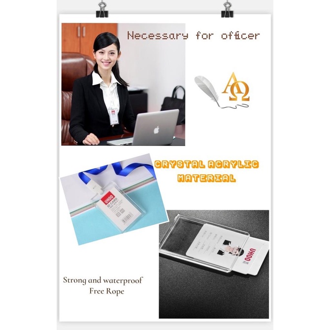 

BARU! Tempat Kartu Unik / ID Card Holder Motif Polos PMMA 2nd Edition