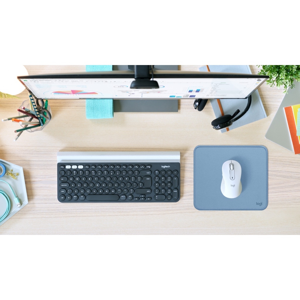 Logitech Mouse Pad Studio Series- Blue Grey - Garansi Resmi 1 Tahun