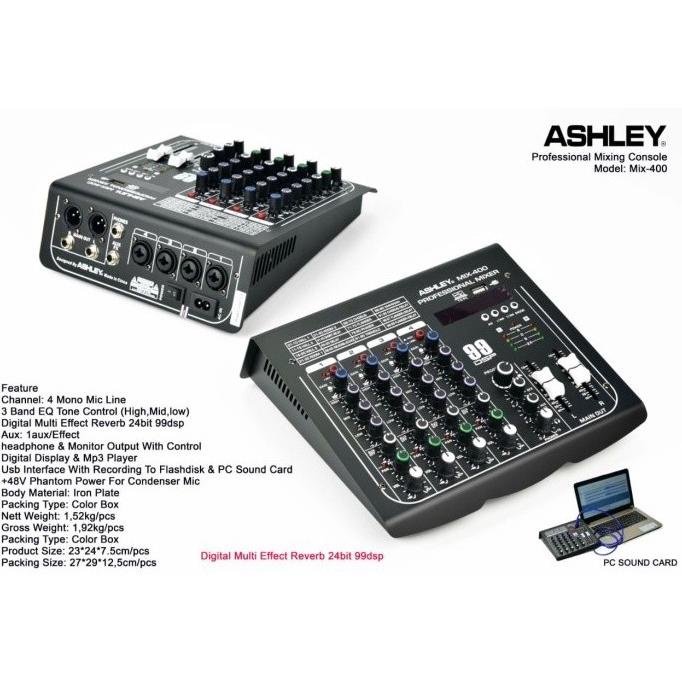 mixer ashley mix400 mix 400 original resmi ashley