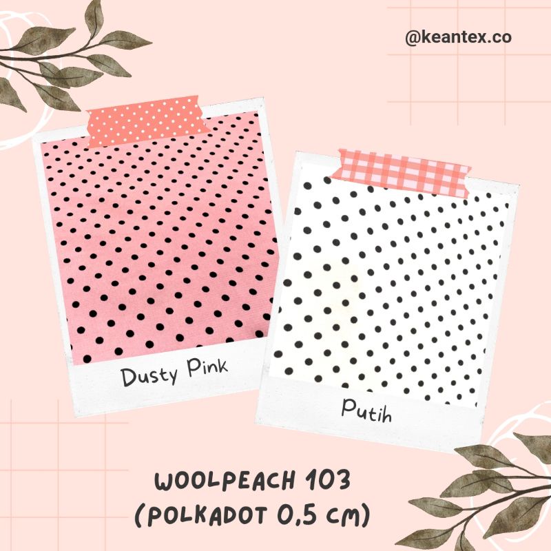 KAIN WOLFIS / WOLVIS / WOOLPEACH / WOLPIS / WOOLPIS PREMIUM GAMIS- METERAN POLKADOT