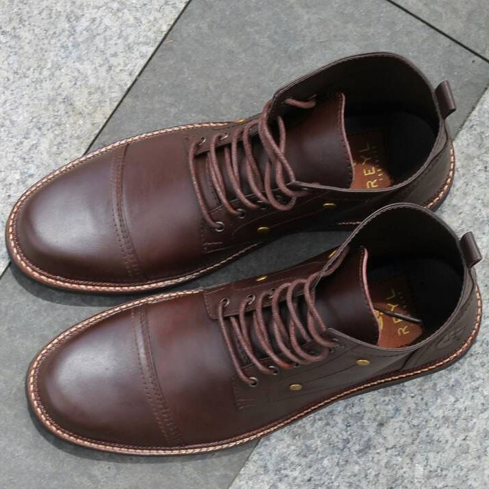OVERTURE BROWN (KULIT ASLI) |ManNeedMe x Reyl| Sepatu Safety Boots Pria ORIGINAL