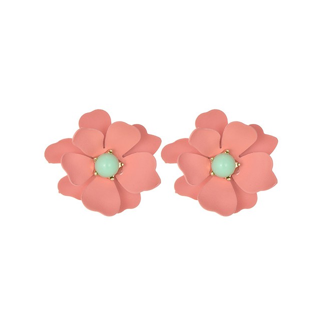 LRC Anting Tusuk  Alloy Large Flower Earrings F7132X