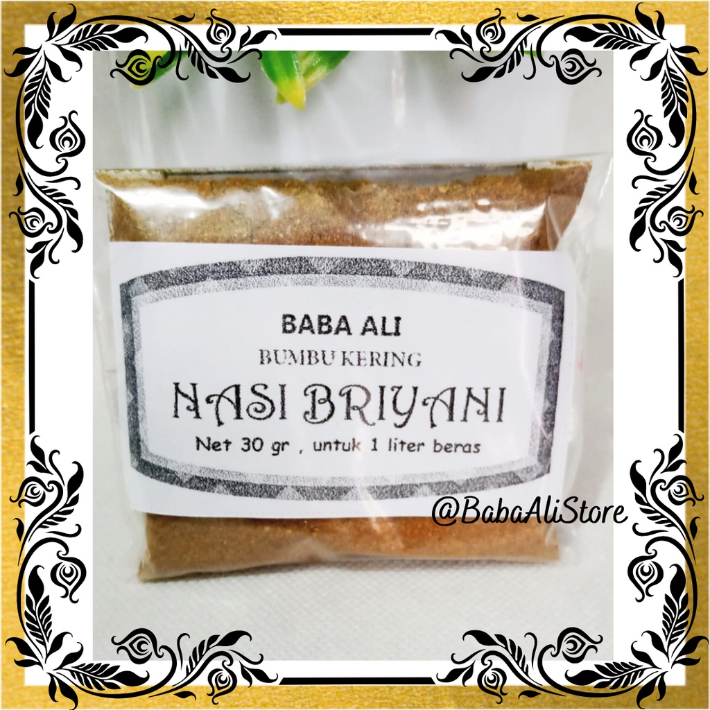 

BUMBU NASI BRIYANI BABA ALI - 30 GR UNTUK 2 LITER BERAS ENAK REMPAH WANGI ALAMI BUMBU DAPUR BUMBU INSTAN