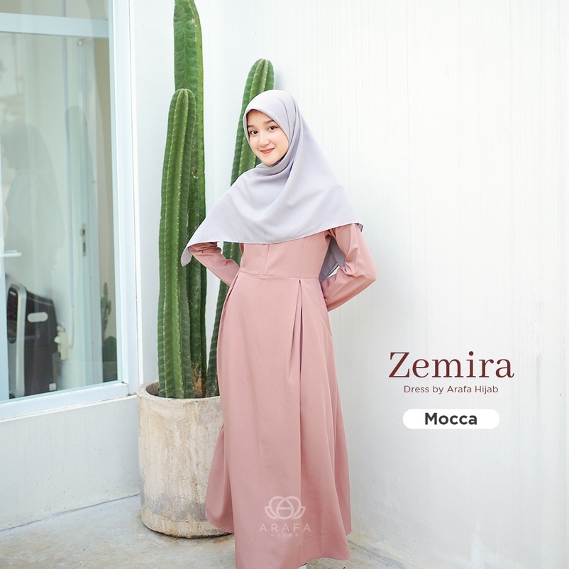 ZEMIRA DRESS BY ARAFA HIJAB - GAMIS ARAFA HIJAB - GAMIS MURAH - GAMIS POLOS