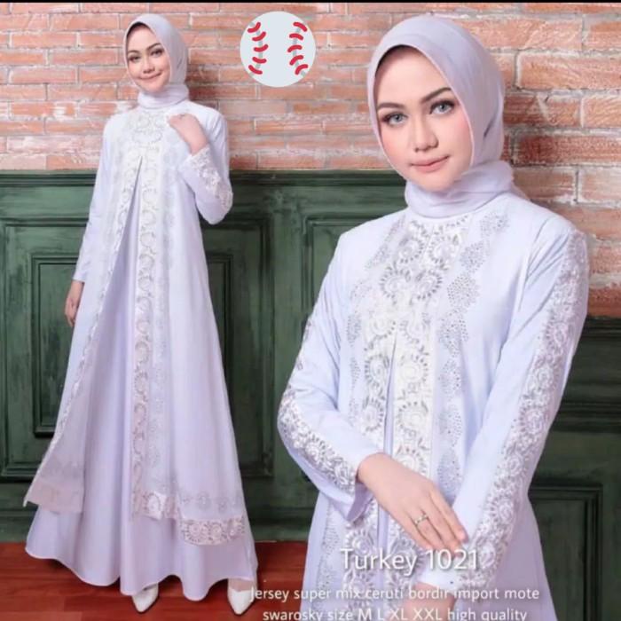 ABAYA TURKEY/TURKI PUTIH KODE 1021