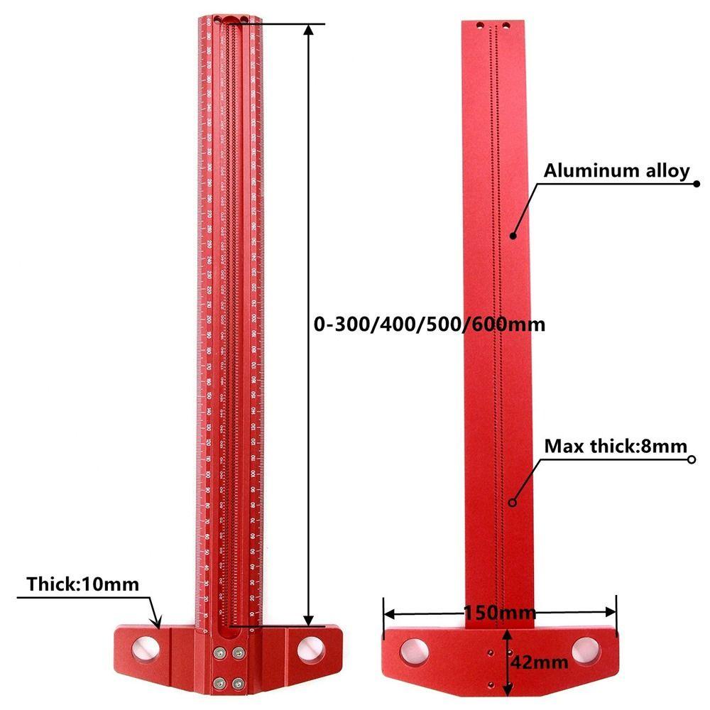 Solighter Marking T-Ruler Profesional Crossed-out Hole Deluxe Scribing Ruler