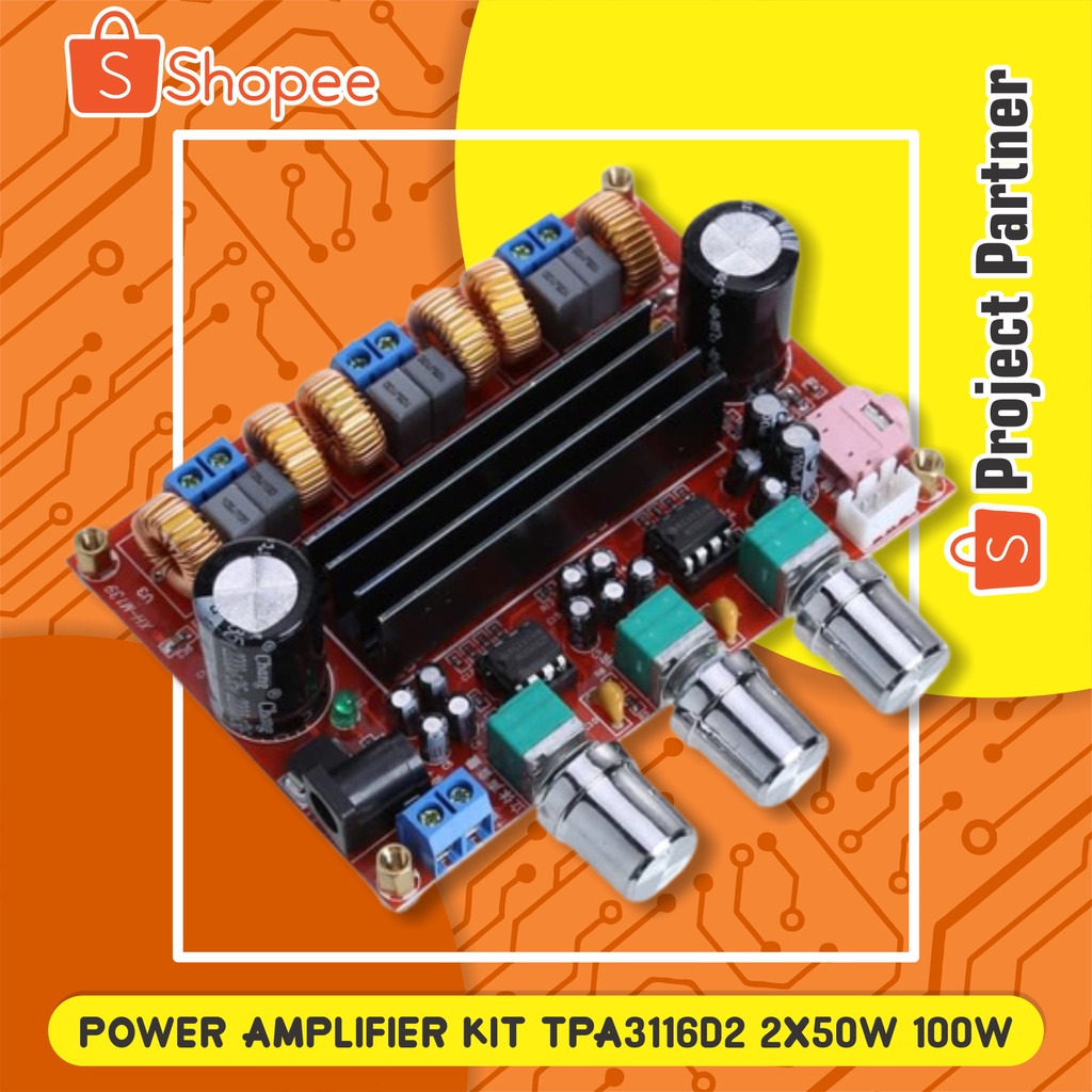 (ORIGINAL) TPA3116D2 XH-M139 Digital Power Amplifier Kit Stereo Class D 2x50W 100W Amplifier Board 2IC DC12 24V 16pin/32pin