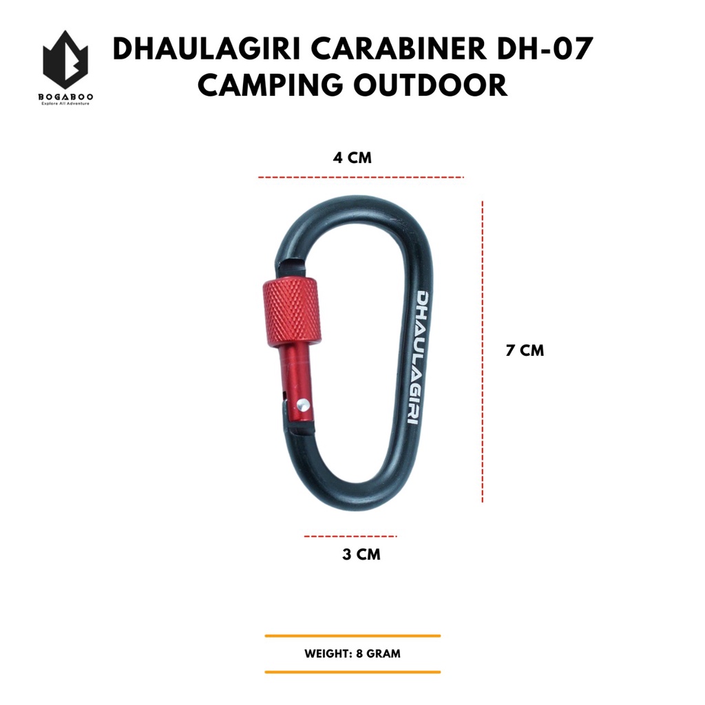 Carabiner Dhaulagiri 07 - Karabiner Quickdraw - Buckle Hanging - Accecoris  Gantungan Kunci Karabiner Dhaulagiri