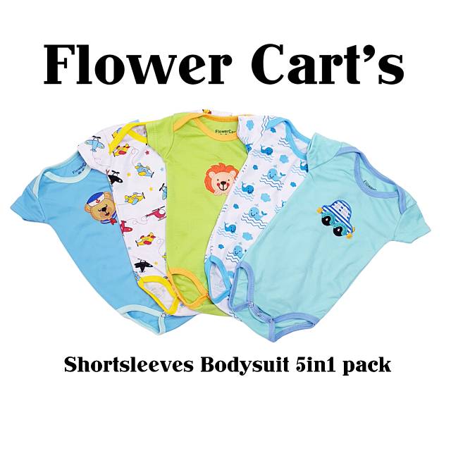 Jumper Pendek / Bodysuit Bayi Flower Carts 5in1 / BE LOVE