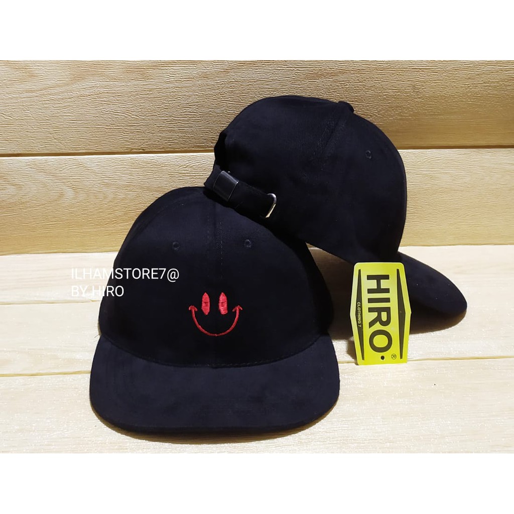 [COD]Topi Snapback Bordir SMILE New Model/Topi Distro Keren/Topi Smile Terlaris/Topi New Model