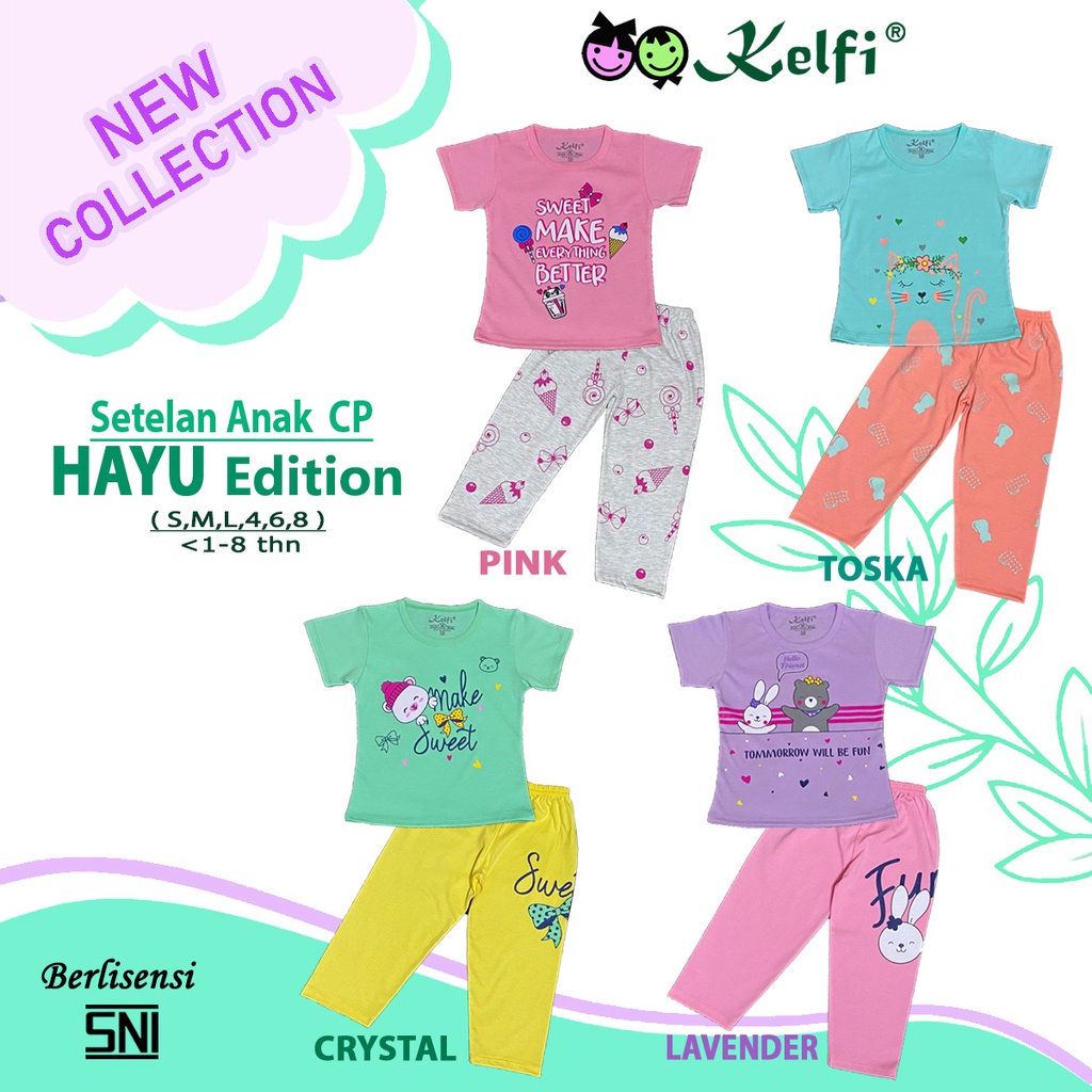 KELFI SETELAN / SET BAJU ANAK CEWEK CP 1-8 TAHUN &quot;HAYU EDITION&quot;