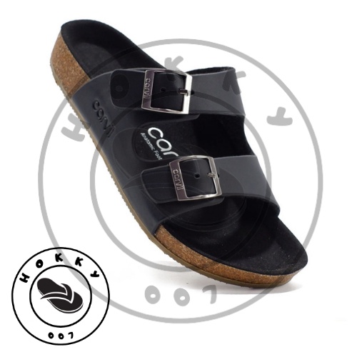Sendal Pria Original Sandal Carvil Benzo 02 Hitam