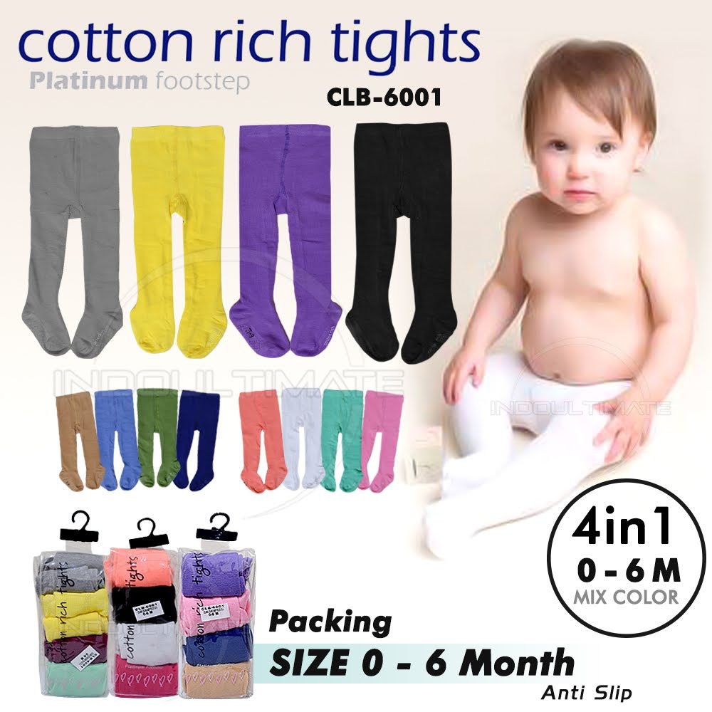 Celana Panjang Leging Anak Bayi Newborn (0-12 Bulan) Legging Bayi Polos Kaki Tutup Bawahan CLB-6001