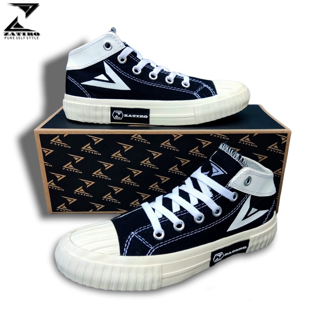 Sepatu Casual Zatiro Sneakers Classic Premium High Low Sneakers Cowok Cewek Gaul Kekinian Gaya Fashion OOTD