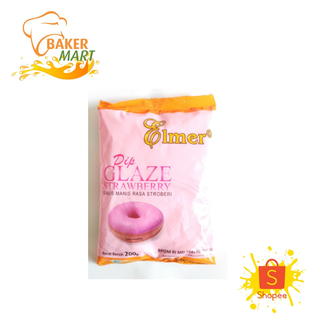 

Elmer Glaze/ Olesan Donat Strawberry 200gr