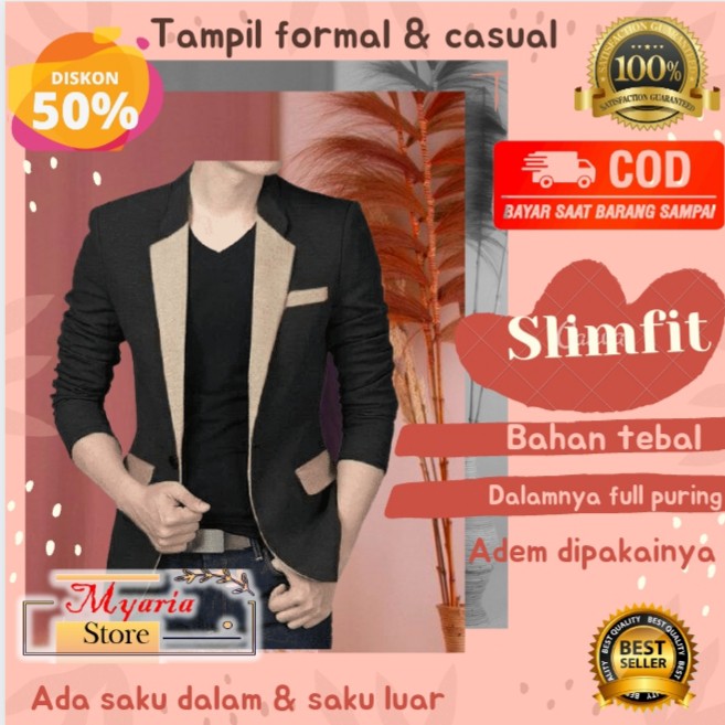 Blezer coklat,blezer formal,blezer resmi,blezer korea
