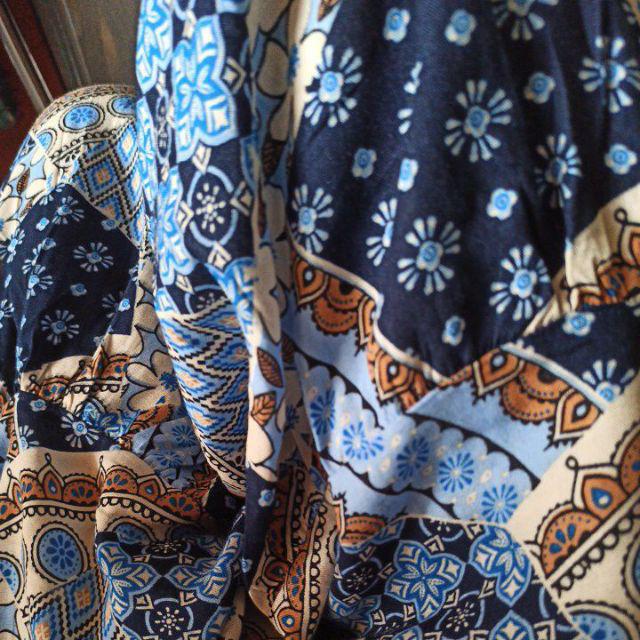 Fabiola Maxy - Gamis Rayon Viscose Ld105 Gamis Batik Original Serut Pinggang Busui / 099-5020