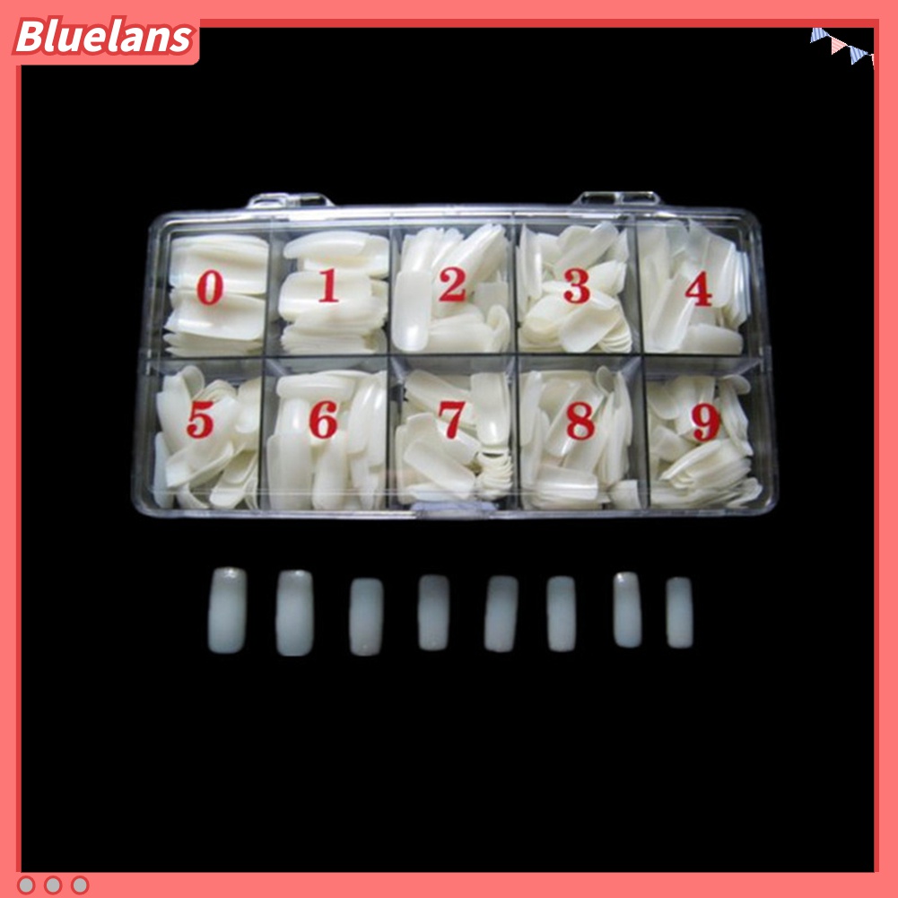 (In Stock) Kacamata Hitam Lensa Warna Warni ♡500pcs / Set Kuku Palsu Full Cover Bahan Akrilik Untuk Manicure DIY