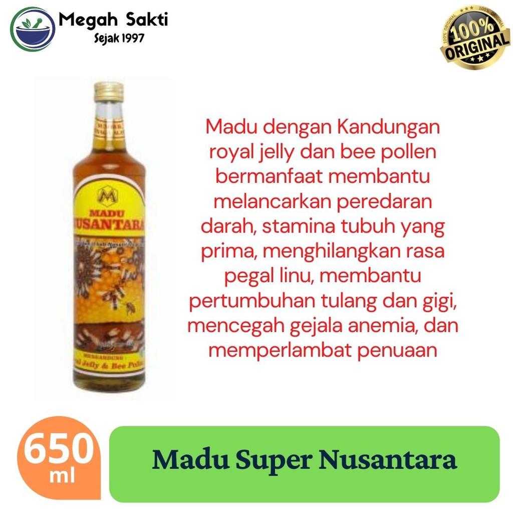 

Megah Sakti - Madu Super Nusantara Asli 650 mL