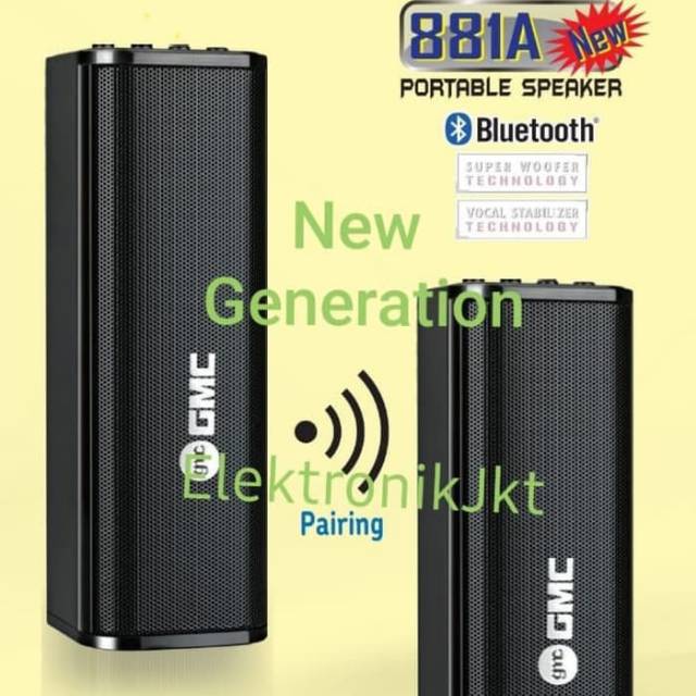 SPEAKER BLUETOOTH PORTABEL GMC 881A extra bass