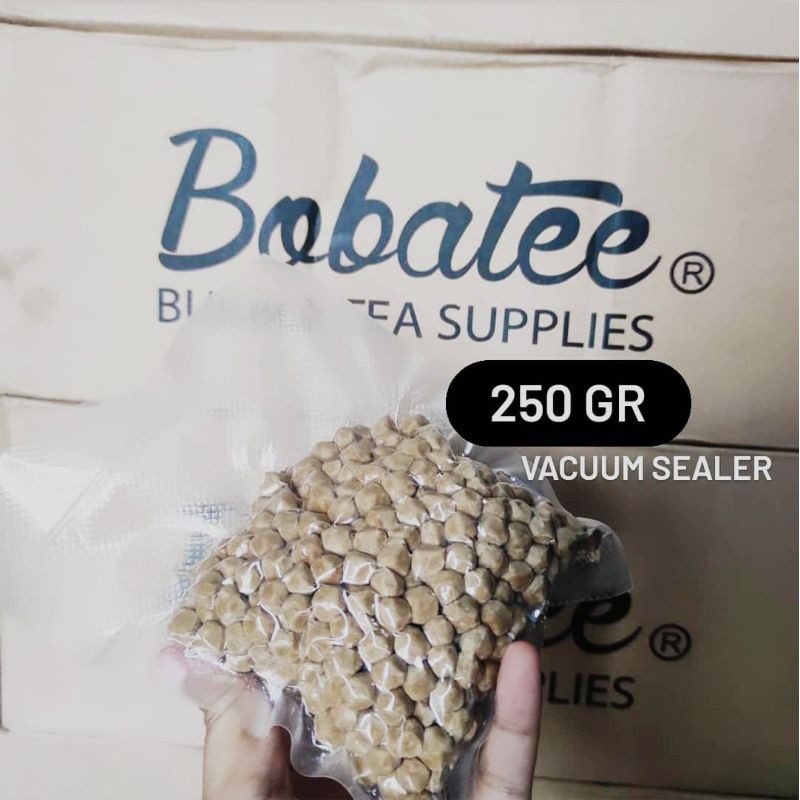 [250gr Boba Bobatee] Bobatee Boba Pearl Tapioka 250gr Vacuum Sealer (FOTO KEMASAN DI SLIDE 2)