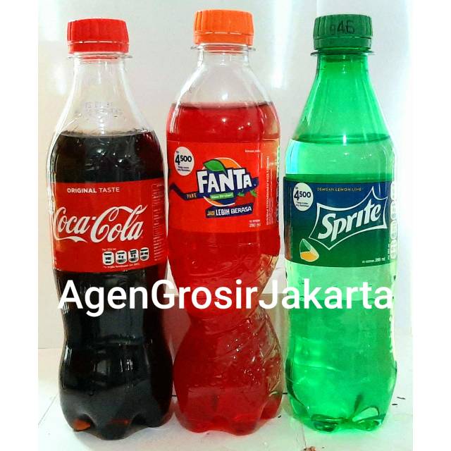 

Fanta, CocaCola, Sprite 390ml isi 12/pack