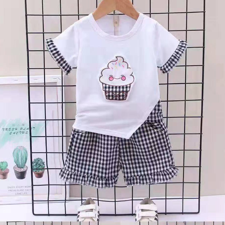  heybaby CUPCAKE setelan  baju  anak  perempuan  import  