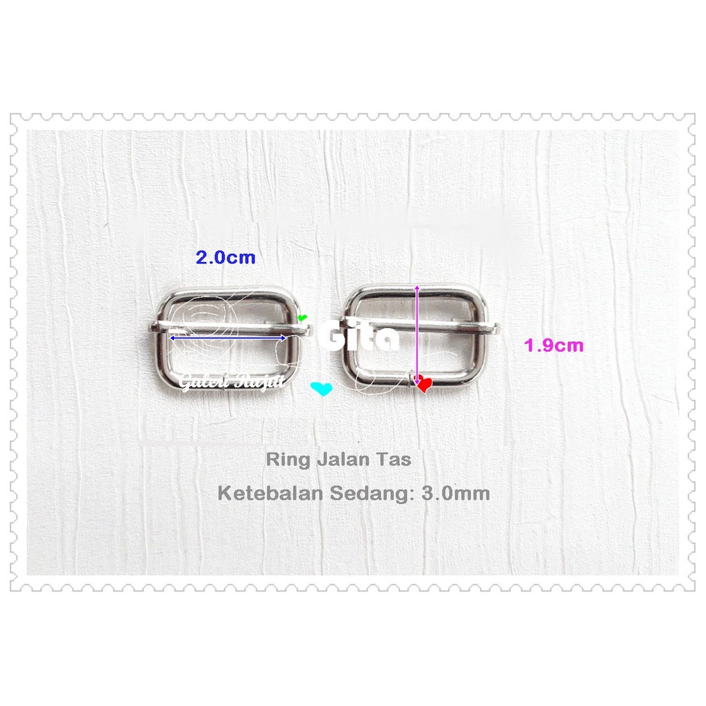 Ring Jalan Ring Tas 2.0x1.9cm / Gesper