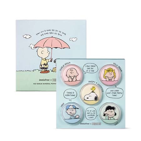 INNISFREE x PEANUTS No-Sebum Mineral Powder Special Set