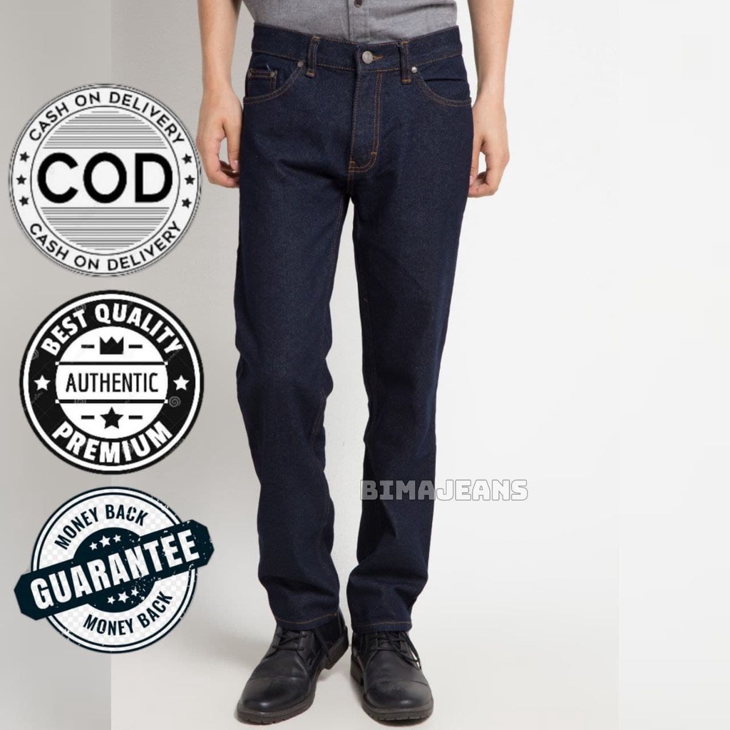 CELANA PRIA JEANS REGULER STANDAR DONGKER GARMEN DARKBLUE CELANA JEANS PRIA REGULER LEVIS 505 CELANA
