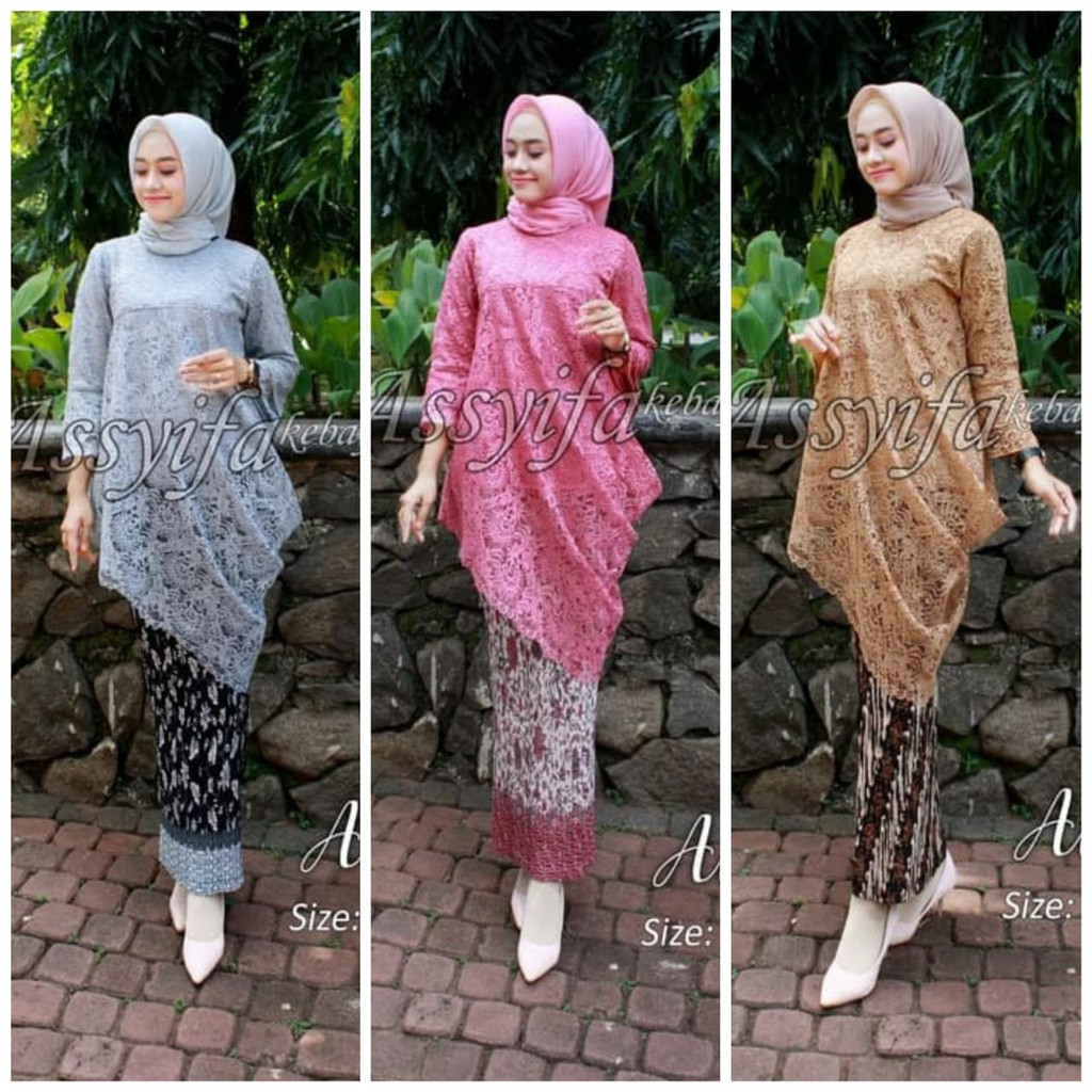 SET KEBAYA AISYAH BRUKAT ROK PLISKET/KEBAYA TUNIK MENCENG/KEBAYA TERMURAH/KEBAYA CANTIK/KEBAYAWISUDA