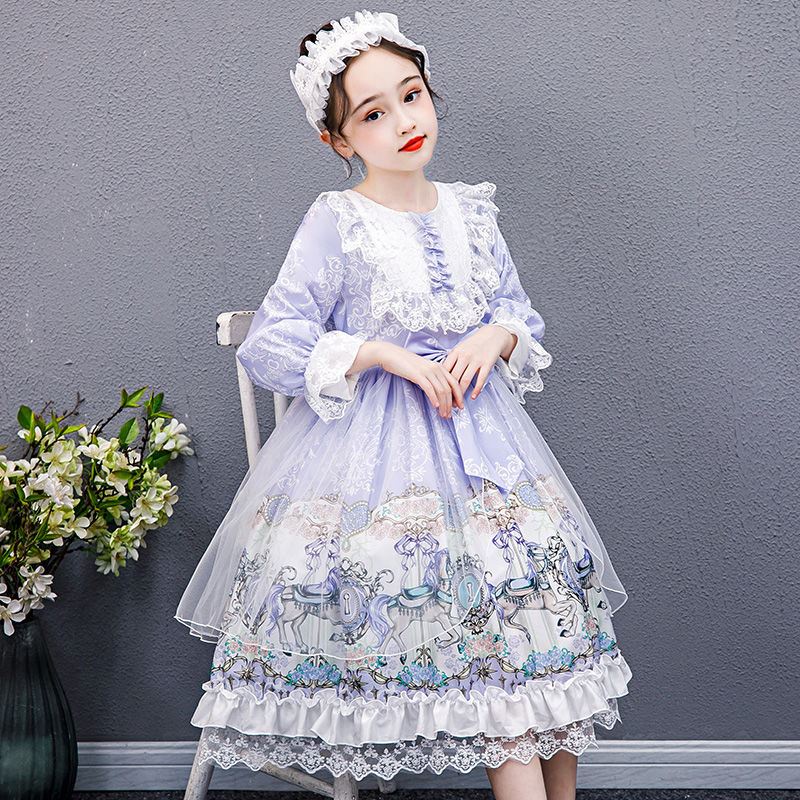 Girls Lolita skirt 2021 girls autumn new children's clothes Lolita children's skirt student Princess