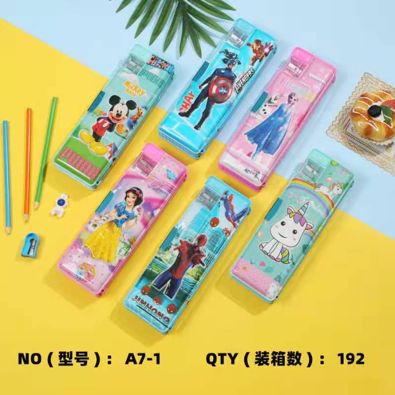 Tempat Pensil  Kotak Pensil Magnet Serutan BTS KT 1111-9354  (UK L BTS) / 208 (UK XL BTS)/ KARAKTER BOY GIRL FANCY A7-1 KT-75 9356 9801-4