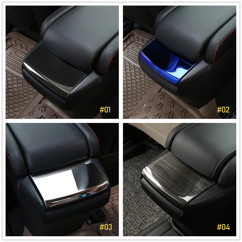 TK Car Center Console Armrest Box Sequins Cover Styling Stickers For Honda Civic 2016-2019 Accessories Interior