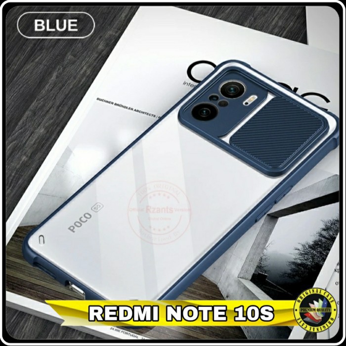 CASING XIAOMI REDMI NOTE 10S HARD CASE CAMERA SLIDE PELINDUNG CAMERA