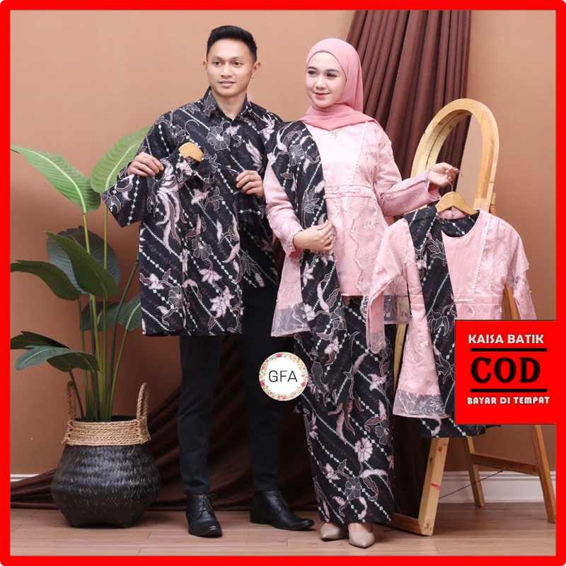 Baju Batik Couple Pasangan Kebaya Keluarga Ibu Bapak Anak