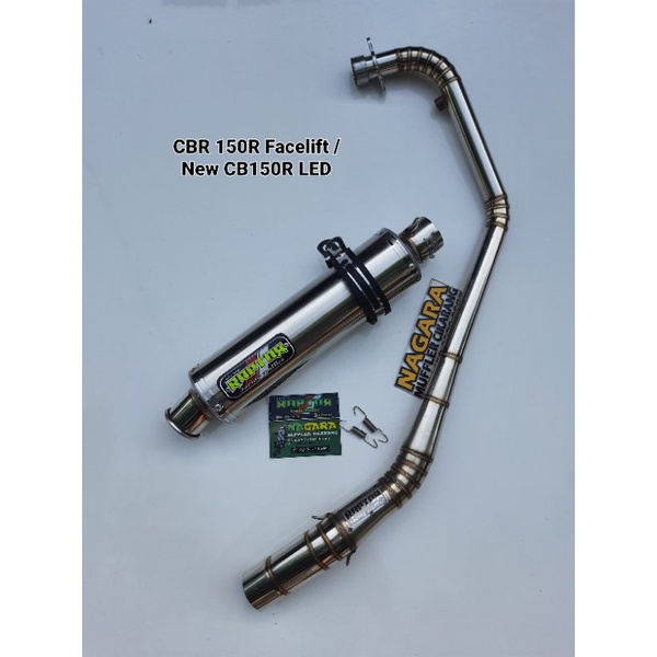 Knalpot Racing Stainless ORI Raptor pnp di CBR 150R Facelift/ New CB150R LED