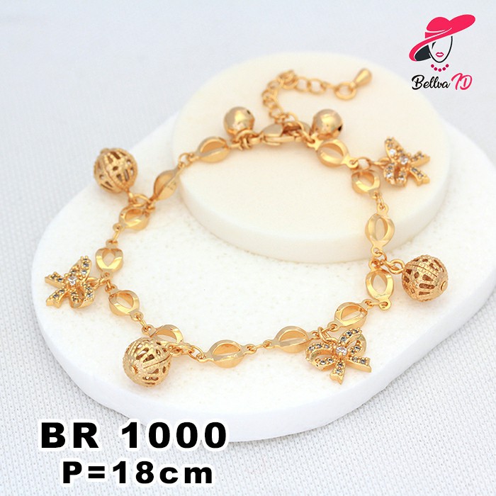 Gelang pita Gold Permata Zircon Lampion Emas 18k R 1000 R Gelang pita Gold Permata Zircon Lampion Emas 18k R 1000 R