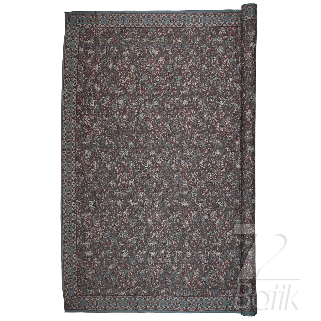 KAIN BATIK KATUN Premium Motif Burung Warna Abu Grey Gray 729089 Cap 72 Jarik Jarit Samping Kebat Panjang Batik Katun Modern Premium Bahan Seragam Batik Pernikahan Kantor Keluarga Murah Kamen Jadi Batik Bali Lembaran