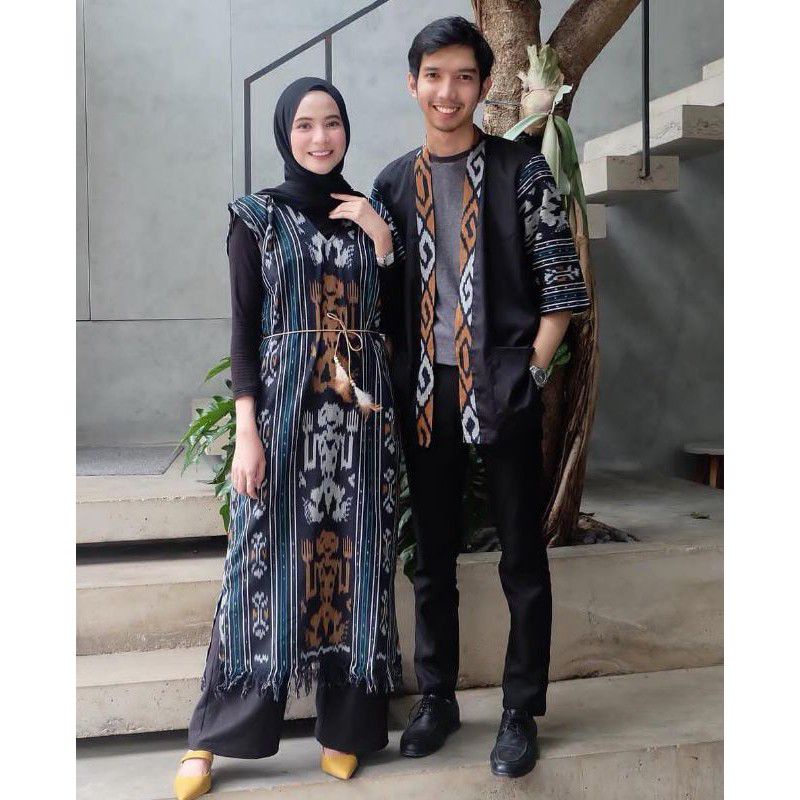 Baju tenun couple - baju tenun - couple tenun - dress - dress tenun - couple - baju tenun pria