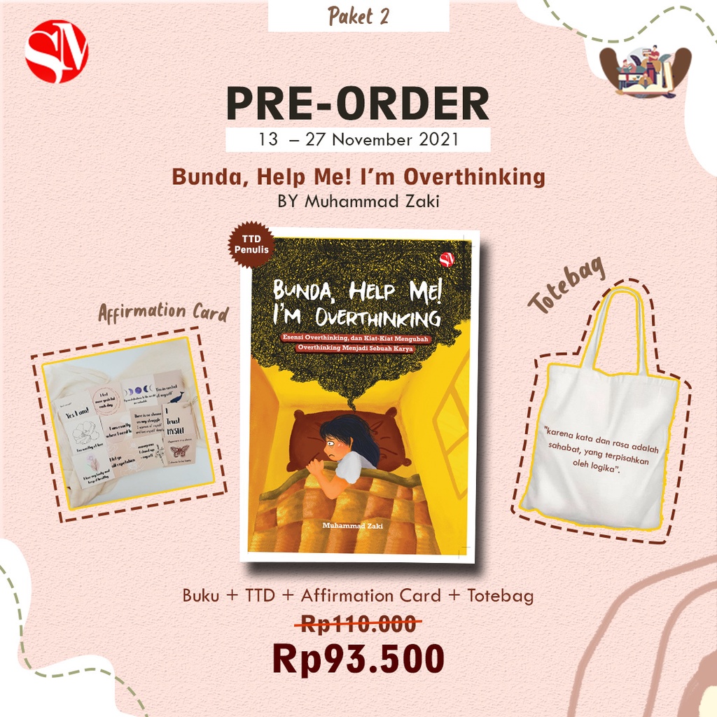 Ready Novel Bunda, Help Me! I’m Overthinking Penulis : Muhammad Zaki-PAKET 2