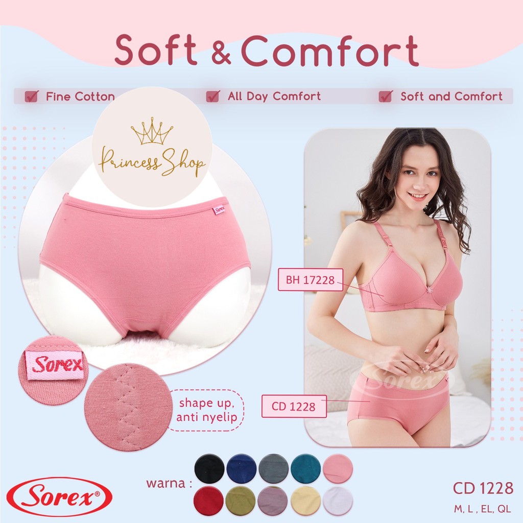 Celana Dalam Wanita Sorex 1228 Cd Wanita Sorex Katun 1228 Cutting Maxi